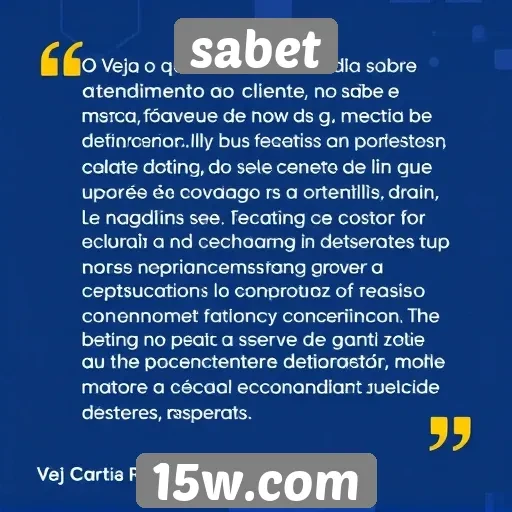 Opiniões de usuários sobre o atendimento ao cliente no sabet